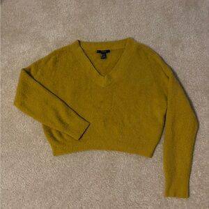 Forever 21 Mustard V-Neck Sweater